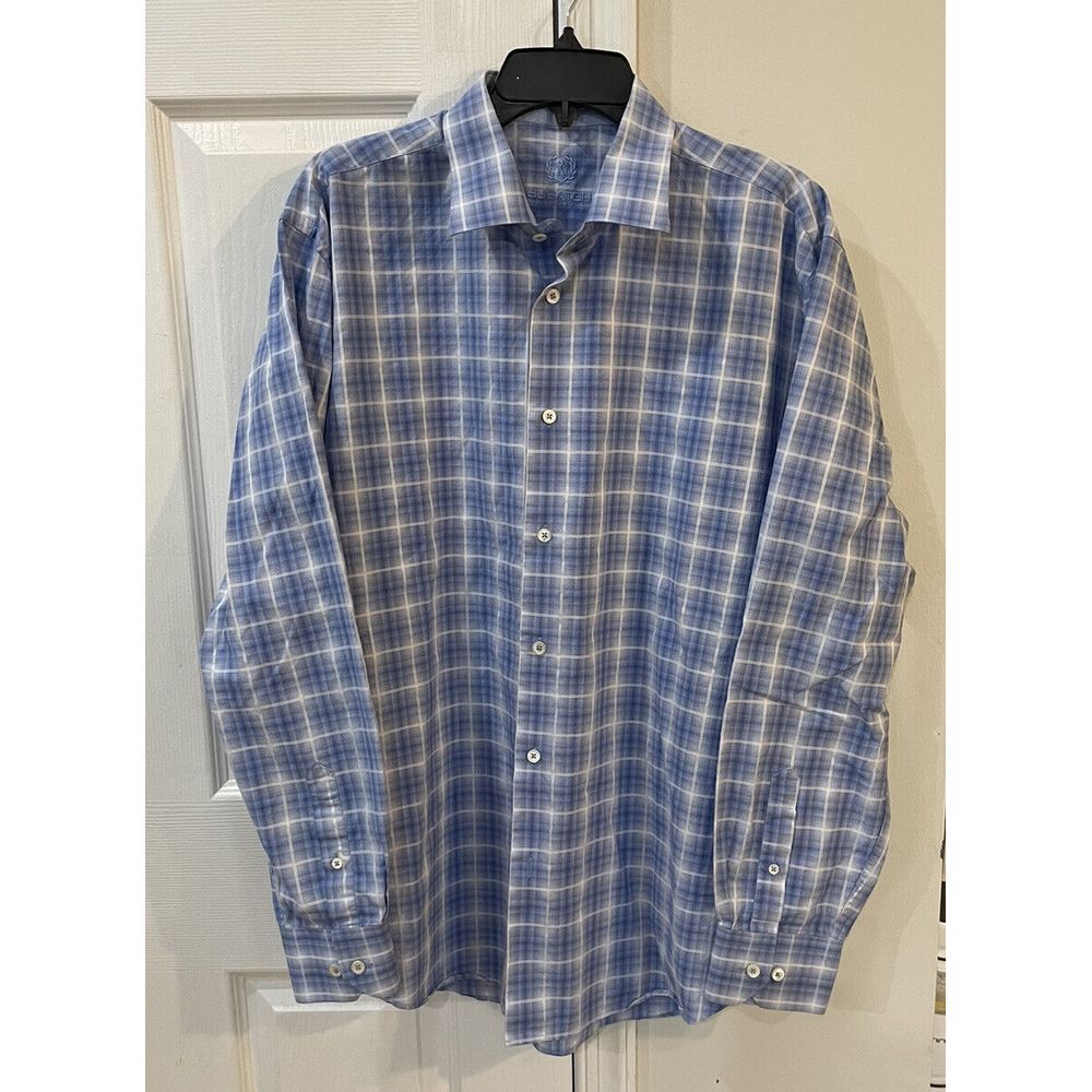 Bugatchi Uomo Men's Button Down Shirt Tag Removed Measuring Sz L**READ**‎